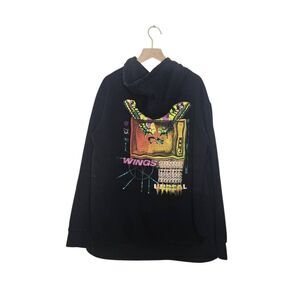 Vitriol Zip Up Hoodie Butterfly Men’s Size Small Black Wings